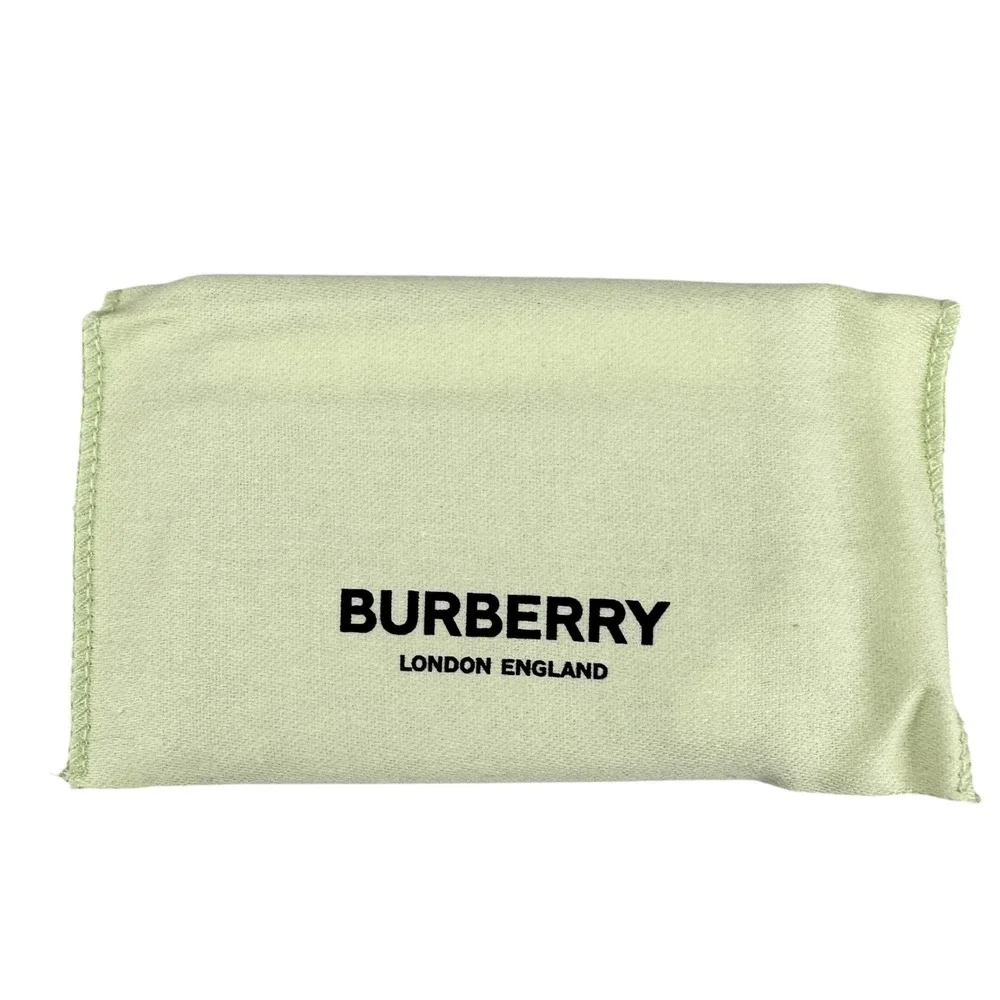 Burberry Haymarket Check Leather Card Holder Gold Beige New‎ Unisex